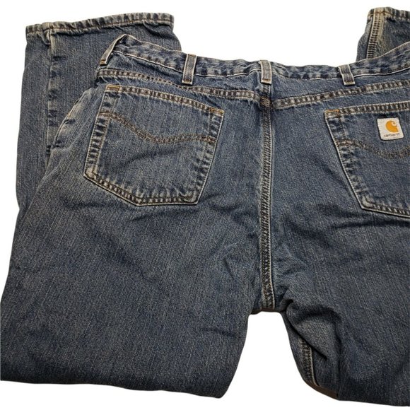 Carhartt Flannel Plaid Lined Jeans 18/30 Work Pants - Picture 5 of 11